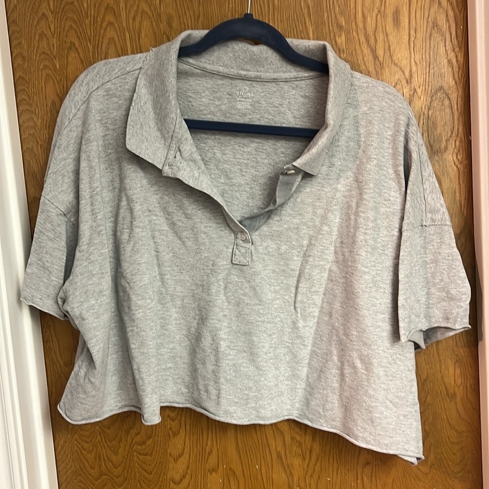 Aerie cropped polo